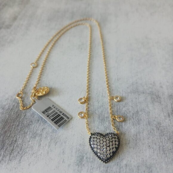 FREIDA ROTHMAN 14kt Gold Plated Cubic Zirconia Heart Love Necklace - Picture 11 of 15